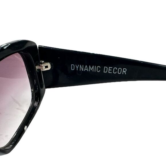 Vintage 80s 90s ULTRA Sunglasses Dynamic Decor Black Casino Hip Hop - Picture 5 of 8